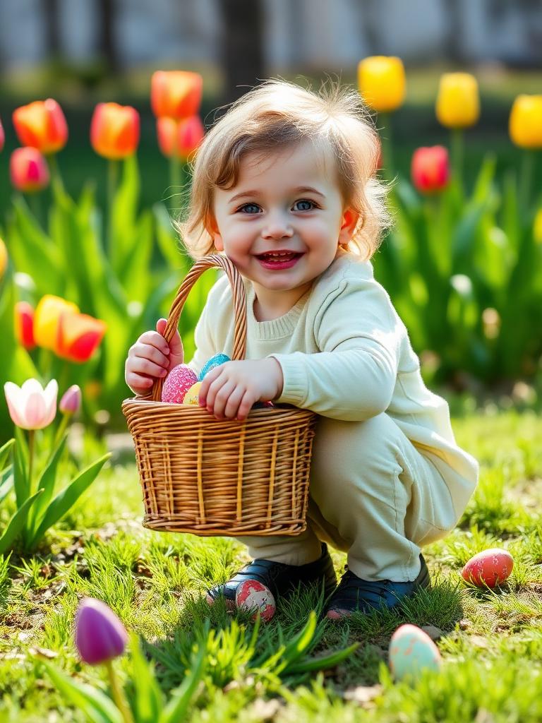 An Easter photo before turning it into a coloring page