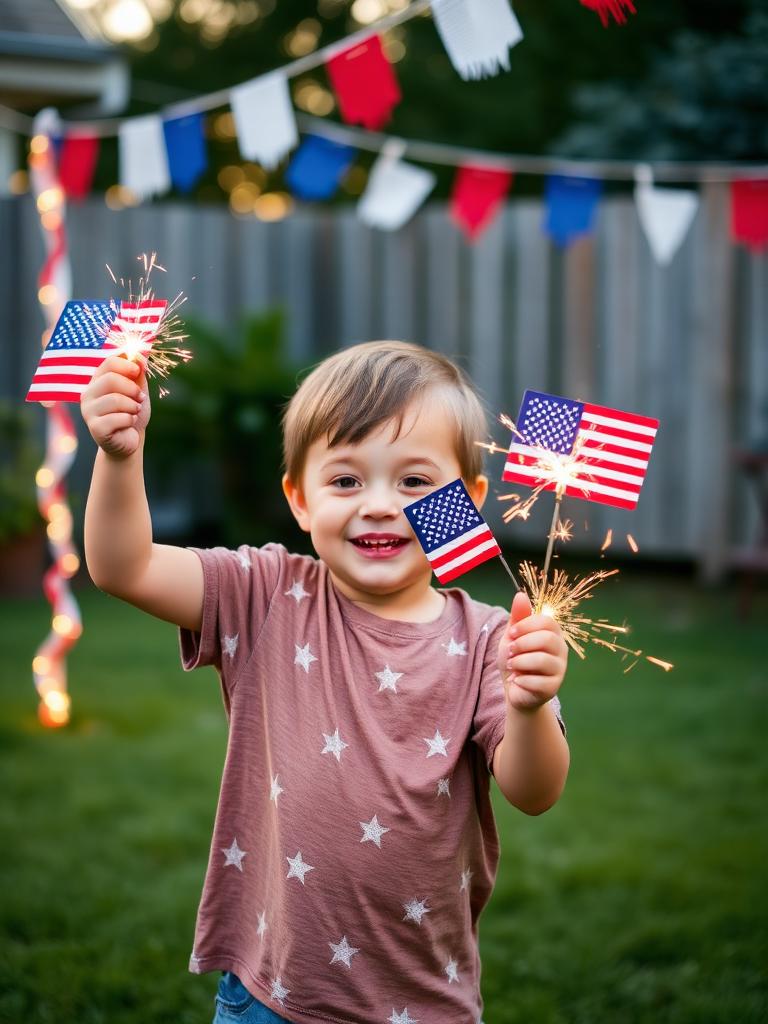 A Fourth of July photo before turning it into a coloring page
