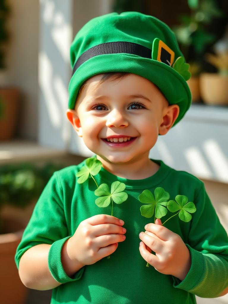 A St Patrick's Day photo before turning it into a coloring page