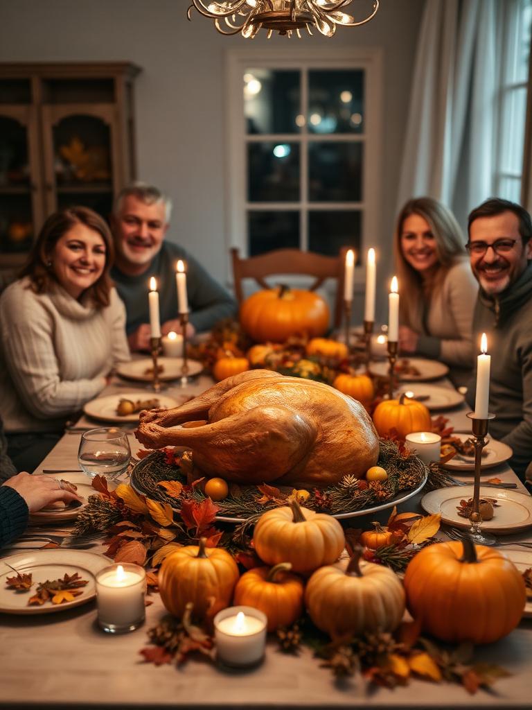 A Thanksgiving photo before turning it into a coloring page
