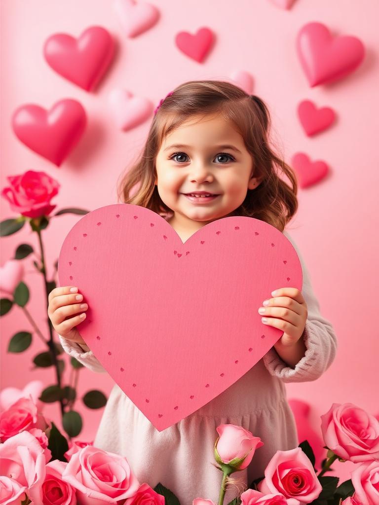 A Valentine's Day photo before turning it into a coloring page